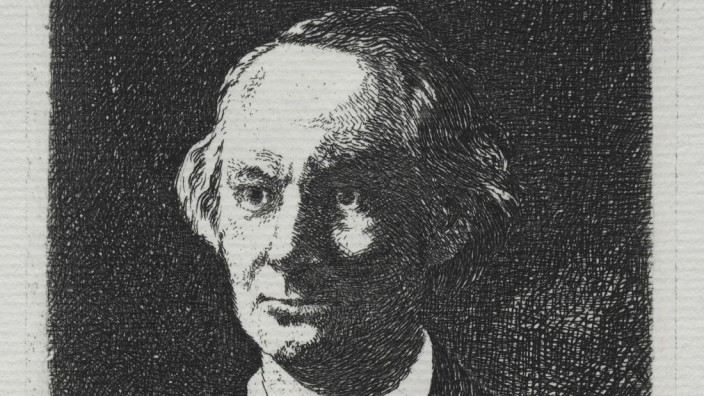Charles Baudelaire, 1869. Edouard Manet (French, 1832-1883). Etching PUBLICATIONxINxGERxSUIxAUTxONLY Copyright: LisztxC