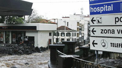 Unwetter in Madeira: Überschwemmung in Funchal: Zerstörung und Chaos.