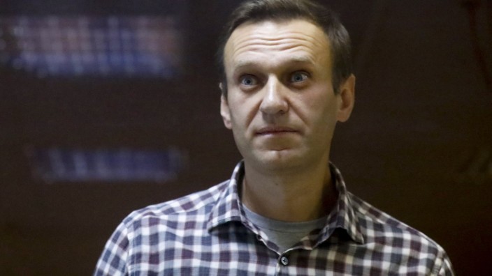Russland: Alexej Navalny, während eines Gerichtsverfahrens in Moskau.