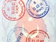 Visa stamps in Turkish passport close up image (hayatikayhan)