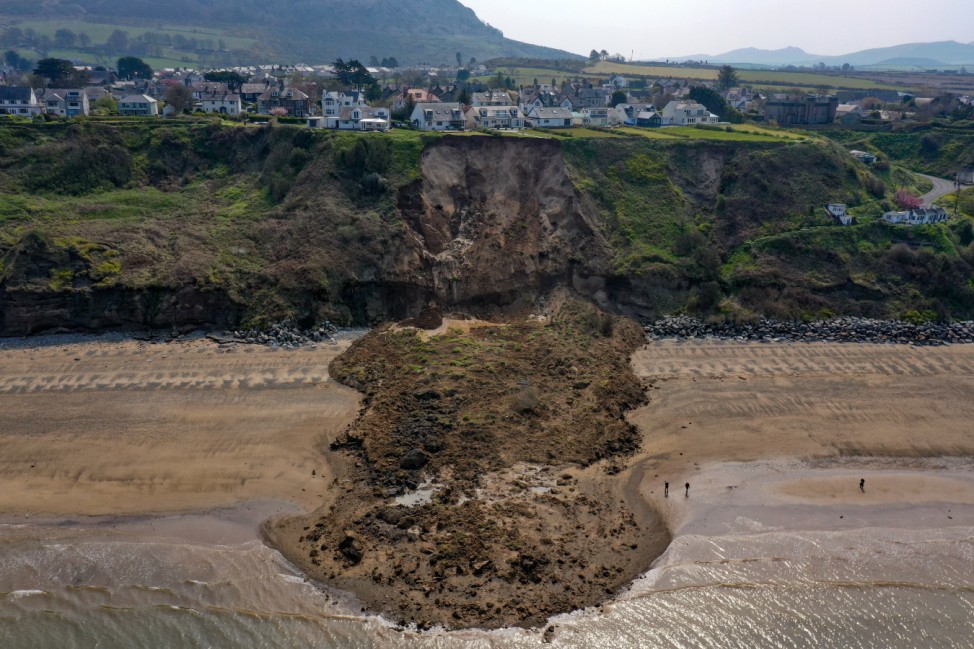 Landslide At Nefyn Beach