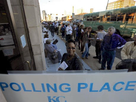 Wahllokal in Kansas City, dpa