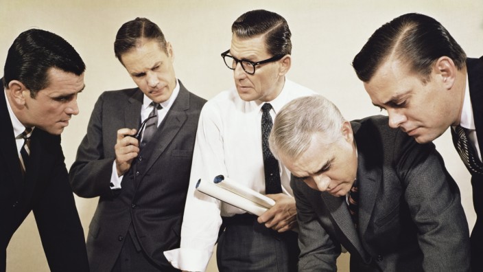 1960s FIVE MEN IN BUSINESS...