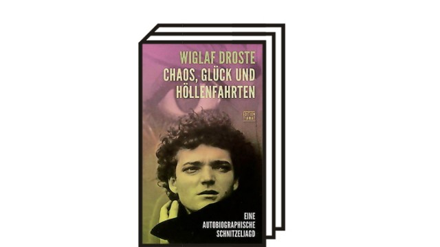 Autobiographische Schnitzeljagd von Wiglaf Droste: Wiglaf Droste: Chaos, Glück und Höllenfahrten - Eine autobiographische Schnitzeljagd. Edition Tiamat, Berlin 2021. 360 Seiten, 24 Euro.