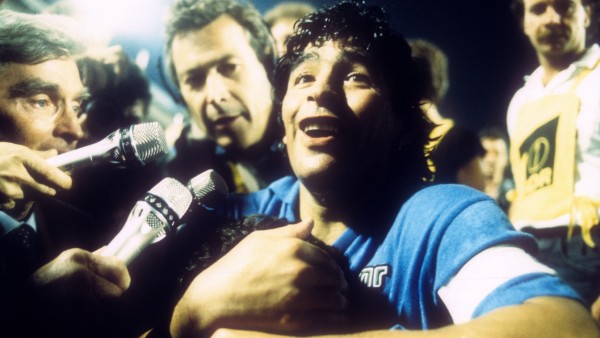 Der SSC Neapel gewinnt den UEFA-Pokal: Diego Maradona; Diego Maradona für SZ-Sportfilm