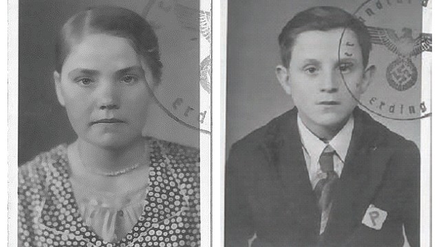 Europäischer Jugendworkshop: Zwei Fotos von sehr jungen Menschen, die von den Nazis zur Zwangsarbeiter in den Landkreis Erding verschleppt wurden.