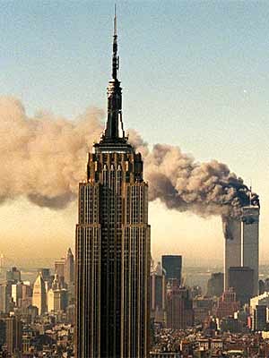 Empire State und brennendes WTC, AP