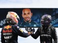 Die Formel-Fahrer Max Verstappen und Lewis Hamilton