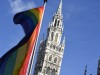 Regenbogenflaggen zum Christopher Street Day in München, 2020