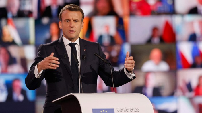 EU: "Die europäische Kooperation hat Leben gerettet": Frankreichs Präsident Emmanuel Macron fordert mehr Optimismus und Stolz auf die EU.