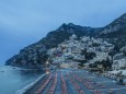 Europe, Italy, Amalfi Coast, Positano Beach at twilight (Rob Tilley / DanitaDelimont.com); Positano
