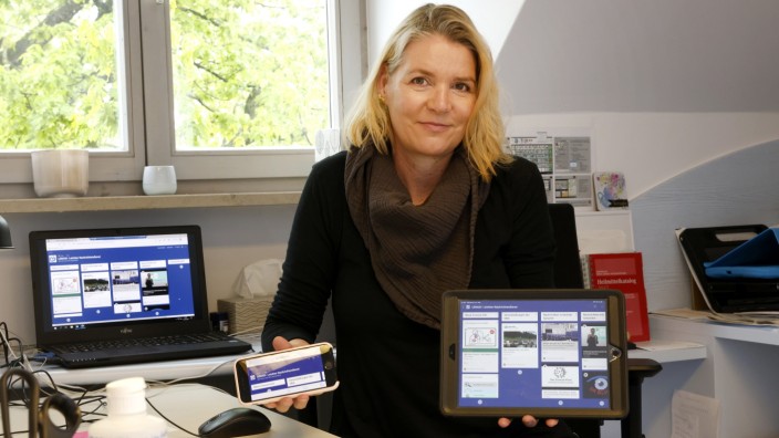 Innovation bei der Lebenshilfe: Sintje Reicheneder, Leiterin der Beratungsstelle für unterstützte Kommunikation der Lebenshilfe Freising, hat "Lenadi" - den leichten Nachrichtendienst" entwickelt.