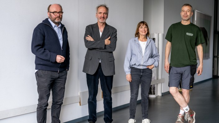 Fotoinstitut des Bundes: Thomas Demand, Thomas Struth, Annette Kelm und Wolfgang Tillmans (v. l. n. r.) in Struths Berliner Atelier.