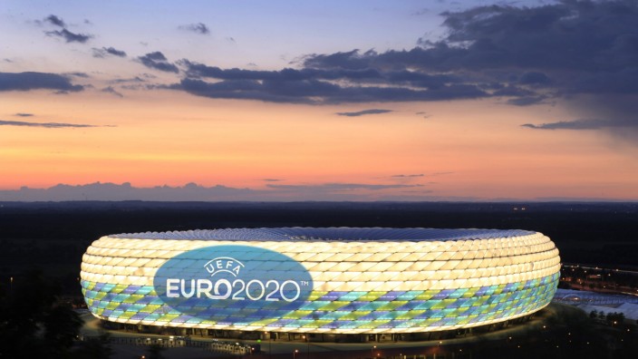 UEFA EURO, EM, Europameisterschaft,Fussball 2020 in Muenchen mit Zuschauer! Archivfoto:. Muenchen ist einer von 13 Aust