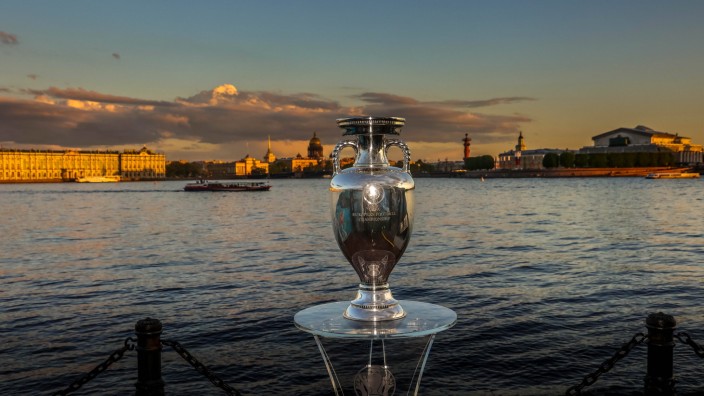 European Football Cup presented in St. Petersburg The European Football Cup - the main trophy of the 2020 European Footb