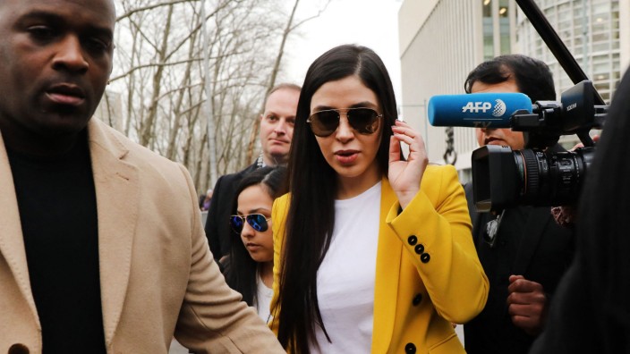 Mexiko: Die Kardashian von Sinaloa: Emma Coronel Aispuro im Februar 2019 beim Prozess gegen ihren Mann, den berüchtigten mexikanischen Drogenboss "El Chapo".