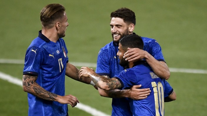Italy v Czech Republic - International Friendly, Länderspiel, Nationalmannschaft Domenico Berardi of Italy celebrates wi; x