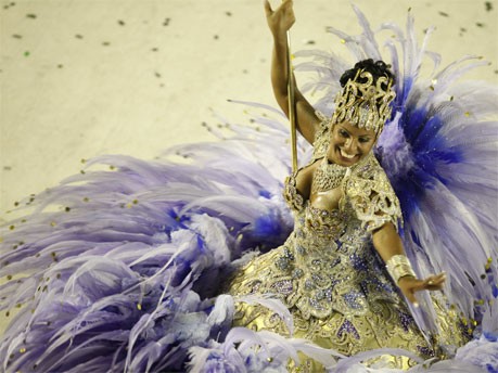 Krönung Sambaschulen Karneval in Rio de Janeiro Brasilien; AP