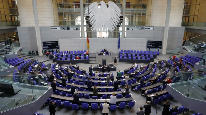 Lower house of parliament Bundestag before the summer
