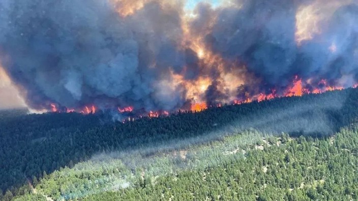Gefährliche Hitze: Hitzerekorde und extreme Trockenheit begünstigen auch die Gefahr von Waldbränden wie hier in British Columbia.