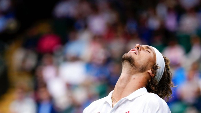 Mandatory Credit: Photo by Shutterstock (12196118fl) Alexander Zverev during his fourth round match Wimbledon Tennis Ch