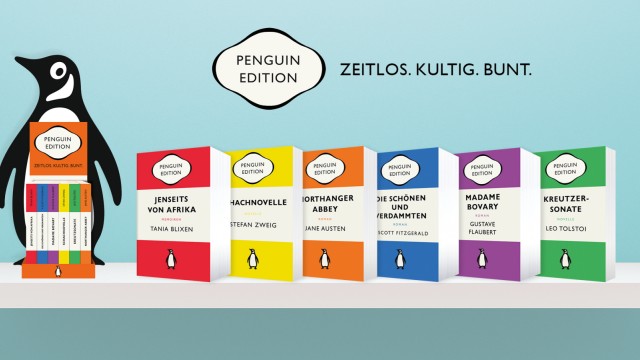 Legende der Verlagswelt: Das Penguin-Taschenbuch: Reklame für die neue Buchreihe in alten Umschlägen, neu in deutscher Sprache.