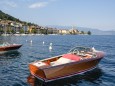 Motor boats in the port of Salò, Lake Garda, Brescia province, Lombardy, Italy (Nico Stengert)