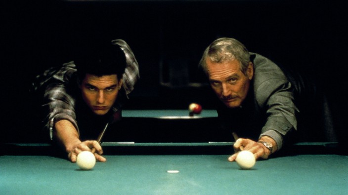Spielfilmtipps zum Wochenende: Noch sind sie Partner, bald werden sie Rivalen sein. Tom Cruise und Paul Newman in "Die Farbe des Geldes".
