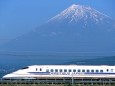 File photo of Japan's bullet train speeding past Mount Fuji in Fuji city, west of Tokyo