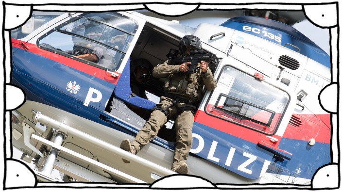 Wien 21 08 2017 Donau Wien AUT AUT Internationale TerrorUebung mit Szenario Geisellage mit akut