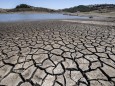 Dried lake bed bakes in the sun at Nicasio Reservoir in Nicasio, California on Saturday, July 10, 2021. Governor Gavin N