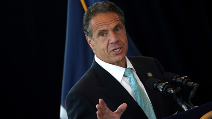 FILE PHOTO: New York Governor Cuomo speaks from One World Trade Center Tower in New York