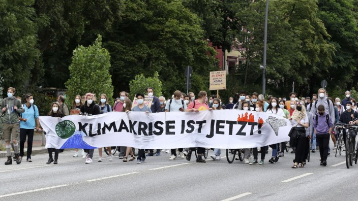 Klimawandel: Demonstration von Fridays for Future 2021 in Hamburg