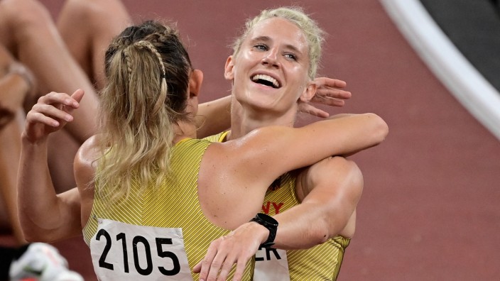 Carolin Schäfer: Carolin Schäfer nach dem abschließenden 800-Meter-Rennen.