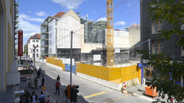 Baustelle in der Schillerstraße, 2021