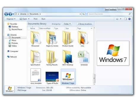 Explorer, Windows 7 - Microsoft