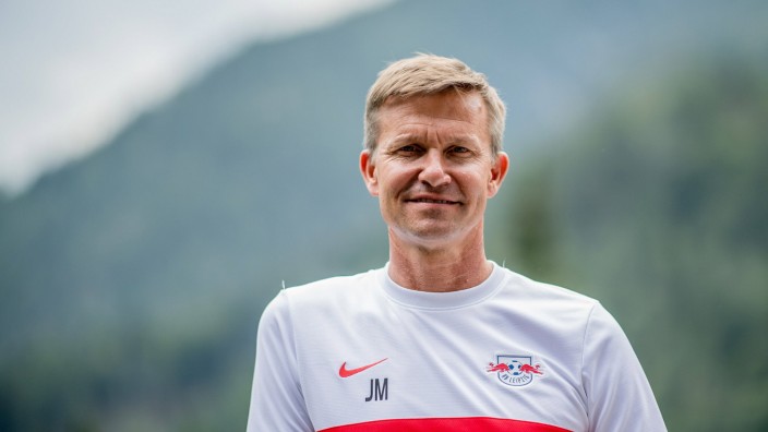 Leipzigs Cheftrainer / Trainer / Coach Jesse Marsch. Interview mit Jesse Marsch (RB Leipzig) am 30. Juli 2021 im Rahmen; Marsch