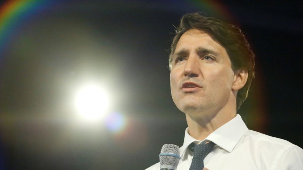 Canada's Prime Minister Trudeau attends a virtual town hall in Ottawa