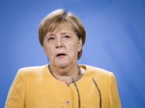 Bundeskanzlerin Angela Merkel, CDU, aufgenommen im Rahmen eines Pressestamentes zu Afghanistan, im Bundeskanzleramt in