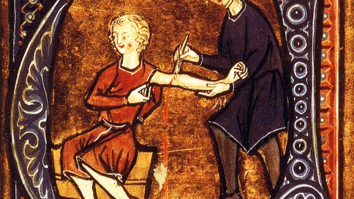 Bloodletting (or blood-letting) is the withdrawal of often little quantities of blood from a patient to cure or prevent