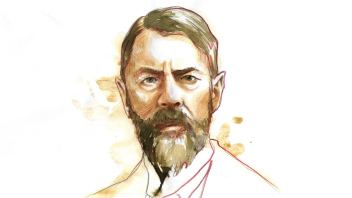 Portrait du sociologue allemand Max Weber (1864 - 1920) (Max Weber German sociologist, philosopher, jurist, and politic