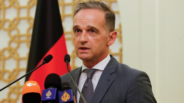 German Foreign Minister Heiko Maas speaks during a news conference in Doha, Qatar