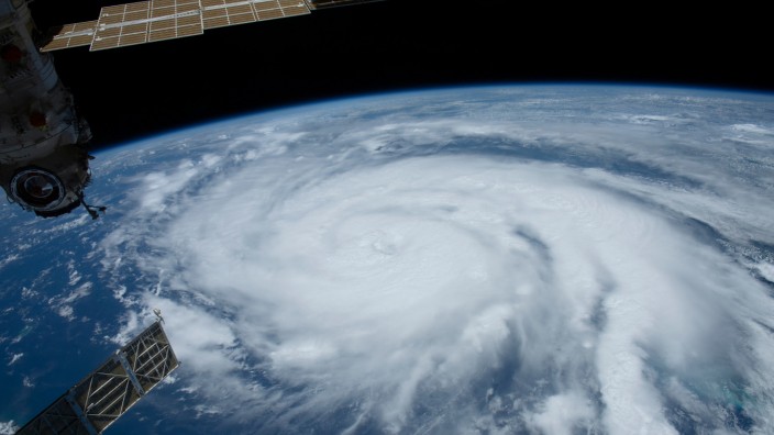 Klimawandel: Hurrikan "Ida" am 1. September, von der Internationalen Raumstation ISS aus gesehen.