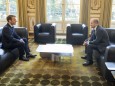 Bundesfinanzminister Olaf Scholz, SPD, trifft in Paris den franzoesichen Praesidenten Emmanuel Macron im Elysee - Palast