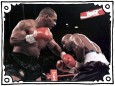 Mike Tyson li gegen Evander Holyfield beide USA PUBLICATIONxINxGERxSUIxAUTxHUNxONLY LAP97062