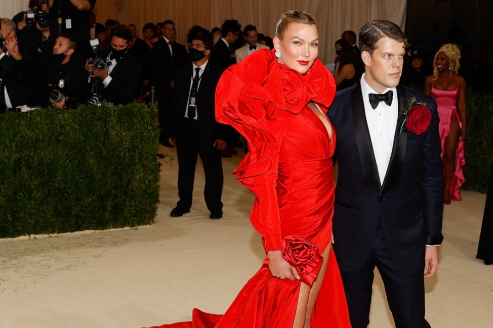 Karlie Kloss and Wes Gordon arrive for The Met Gala at The Metropolitan Museum of Art celebrating the opening of In Amer