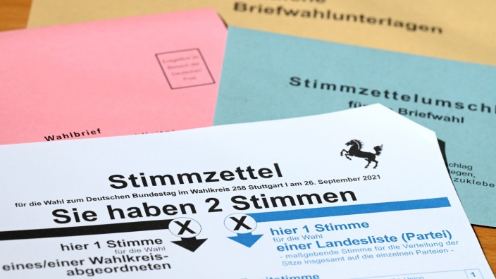 Bundestagswahl - Stimmzettel Briefwahl