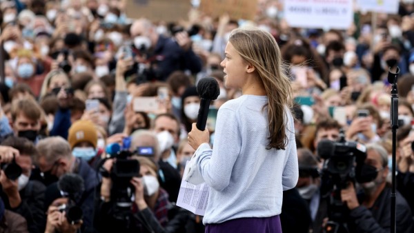 Demonstration von "Fridays for Future" in Berlin - zusammen mit Greta Thunberg.