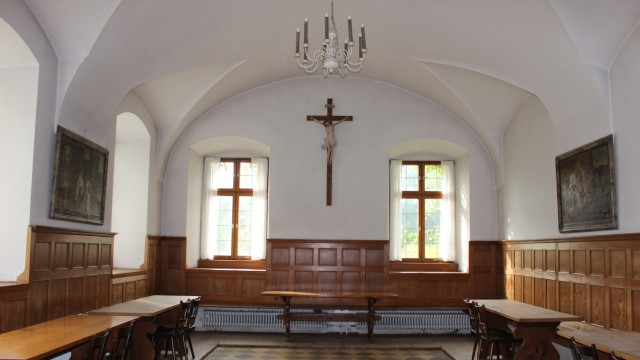 Nach Abzug der Mönche: Das Refektorium steht ebenso leer wie alle anderen Räume des Klosters.