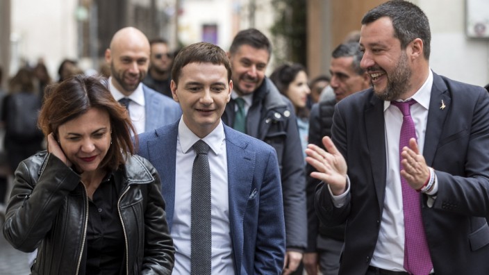 Luca Morisi (Mi.) mit Matteo Salvini in Rom 2019.